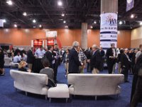 143 Exhibit Hall  Attendees gather on show floor for evening reception