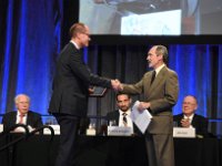 42 Awards Luncheon  "Dr. Thilo von Berlepsch of DBE TECHNOLOGY GmbH, accepting the WMS/Wendell D. Weart Lifetime Achievement Award from Paul Shoemaker.  Dr. von Berlepsch accepted the award on behalf of the late Dr. Enrique Biurrun "