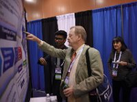 26 Student Reception  Student Poster Presenter with Attendee, Leif Eriksson